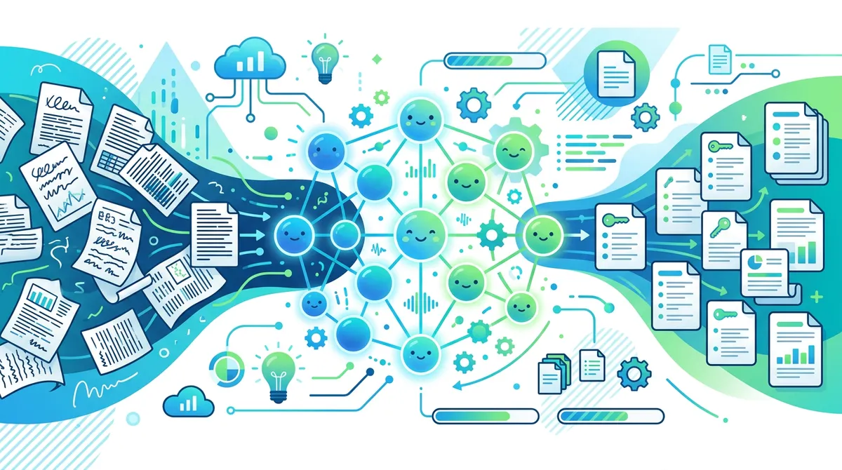 Schemat wsparcia AI przy porządkowaniu definicji polisy w materiałach edukacyjnych