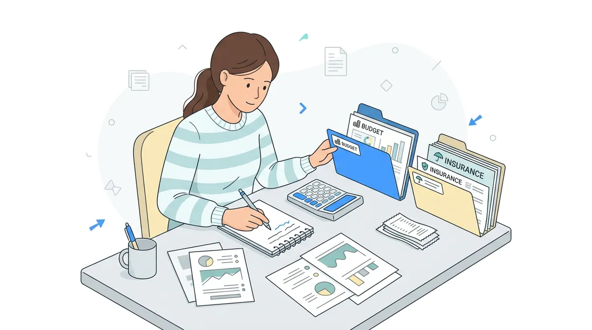 Notatki i planowanie kosztów polisy — edukacyjne myślenie o budżecie transportowym